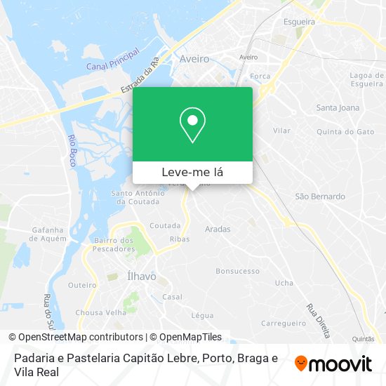 Padaria e Pastelaria Capitão Lebre mapa
