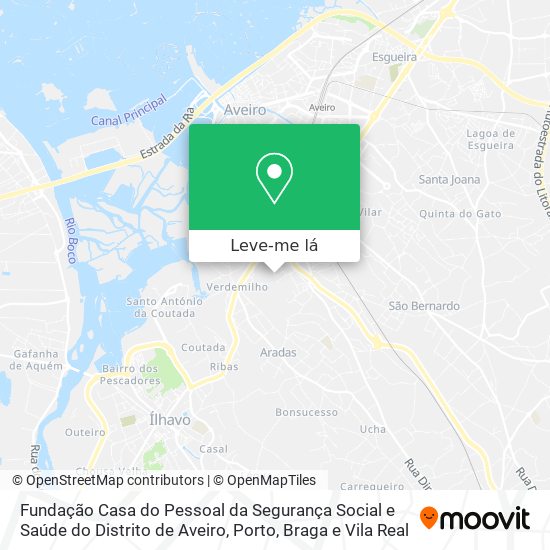 Fundação Casa do Pessoal da Segurança Social e Saúde do Distrito de Aveiro mapa