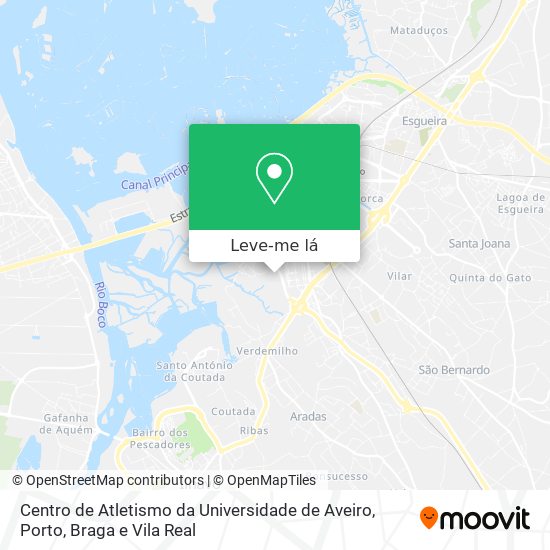 Centro de Atletismo da Universidade de Aveiro mapa