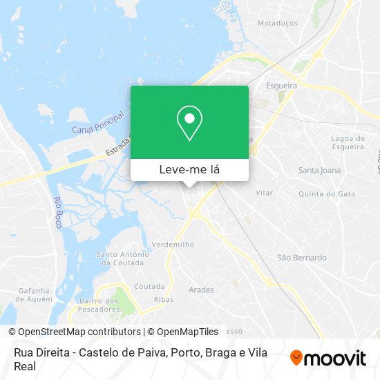 Rua Direita - Castelo de Paiva mapa