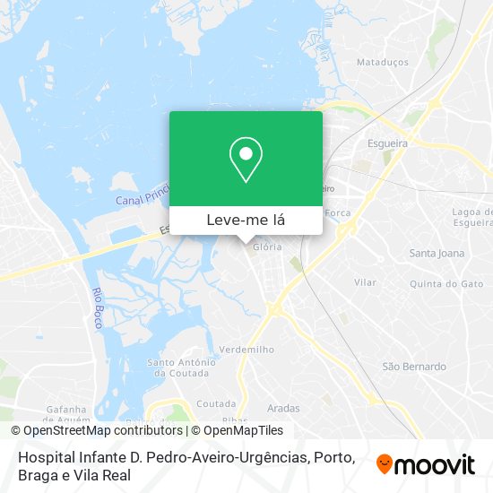 Hospital Infante D. Pedro-Aveiro-Urgências mapa