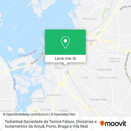 Tediantuã-Sociedade de Tectos Falsos, Divisórias e Isolamentos de Antuã mapa