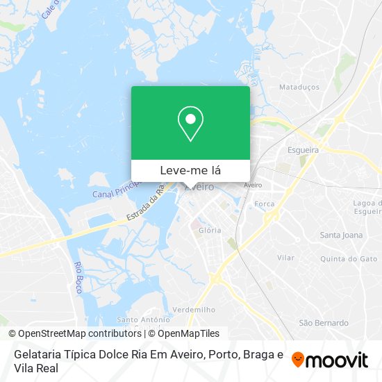 Gelataria Típica Dolce Ria Em Aveiro mapa