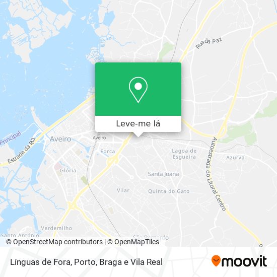 Línguas de Fora mapa