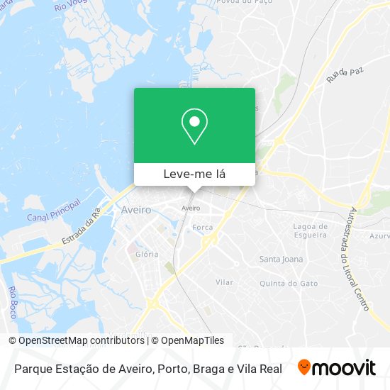 Parque Estação de Aveiro mapa