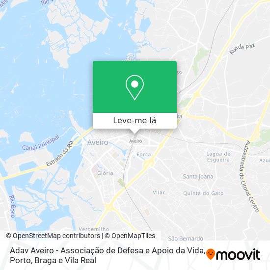 Adav Aveiro - Associação de Defesa e Apoio da Vida mapa