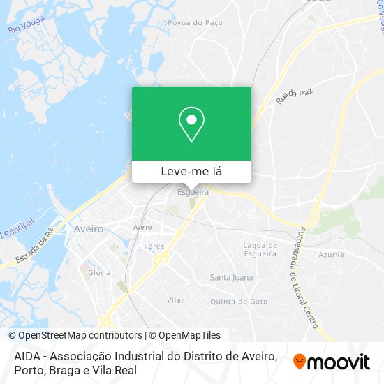 AIDA - Associação Industrial do Distrito de Aveiro mapa