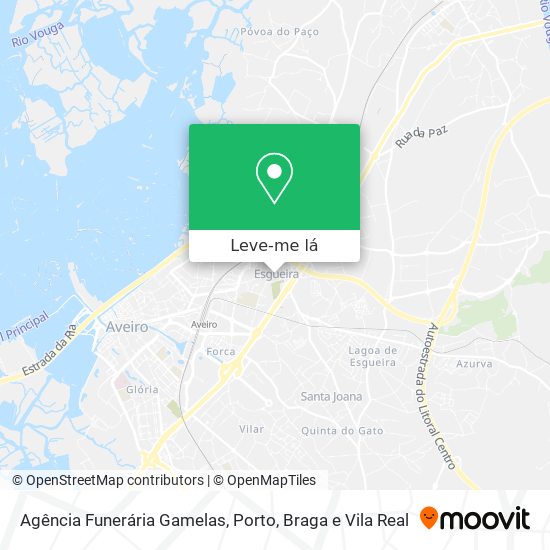 Agência Funerária Gamelas mapa