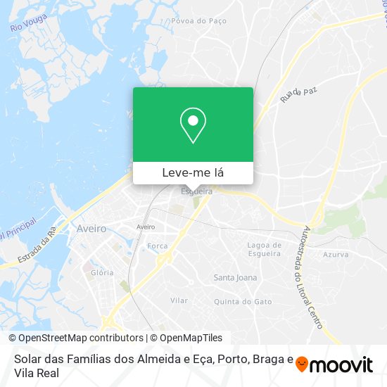 Solar das Famílias dos Almeida e Eça mapa