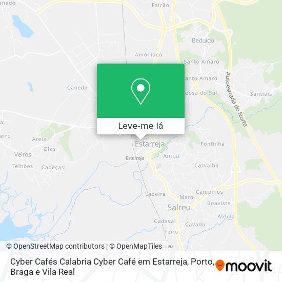 Cyber Cafés Calabria Cyber Café em Estarreja mapa