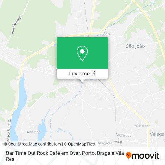 Bar Time Out Rock Café em Ovar mapa