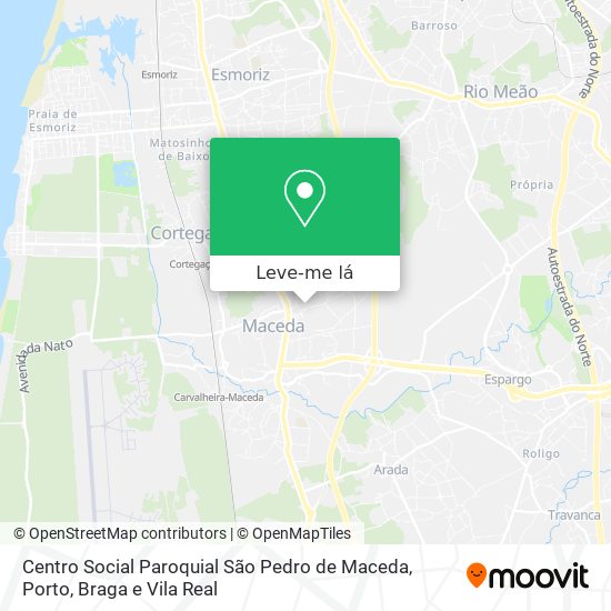 Centro Social Paroquial São Pedro de Maceda mapa