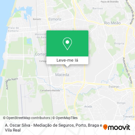 A. Oscar Silva - Mediação de Seguros mapa