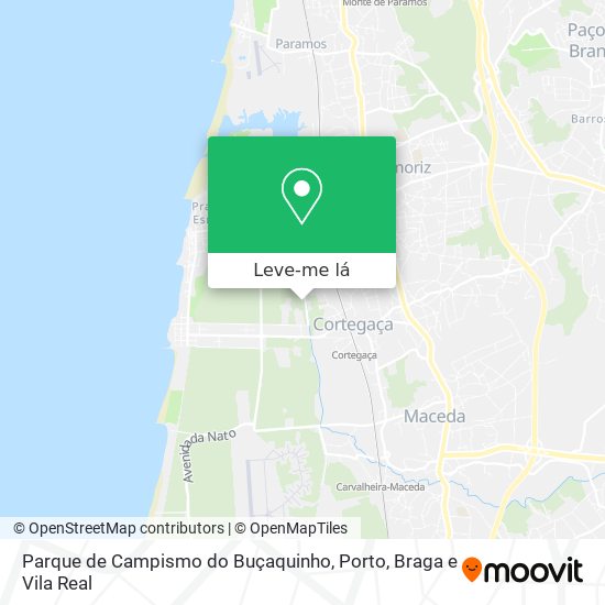 Parque de Campismo do Buçaquinho mapa