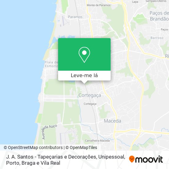 J. A. Santos - Tapeçarias e Decorações, Unipessoal mapa