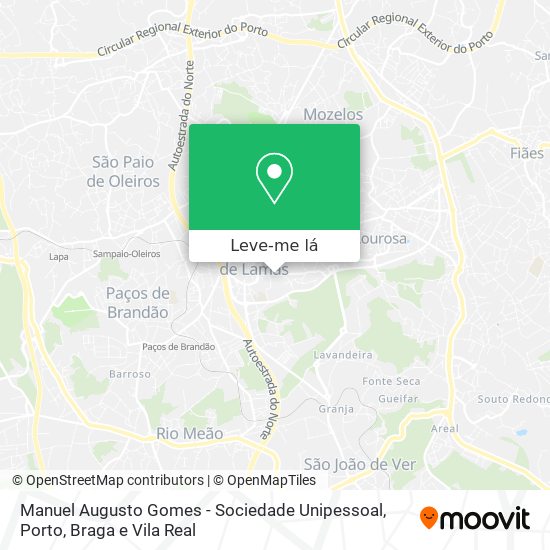 Manuel Augusto Gomes - Sociedade Unipessoal mapa