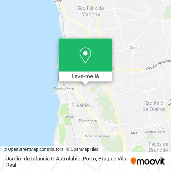 Jardim de Infância O Astrolábio mapa