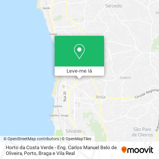 Horto da Costa Verde - Eng. Carlos Manuel Belo de Oliveira mapa