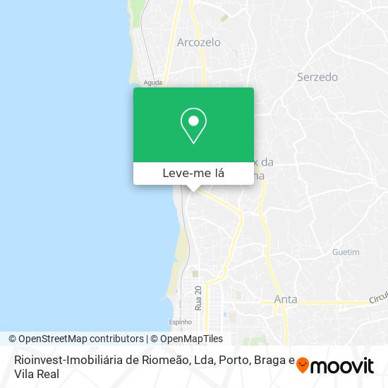 Rioinvest-Imobiliária de Riomeão, Lda mapa