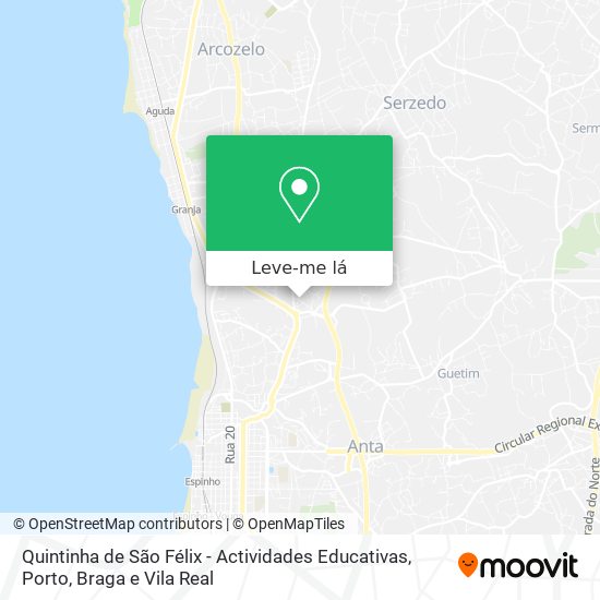 Quintinha de São Félix - Actividades Educativas mapa