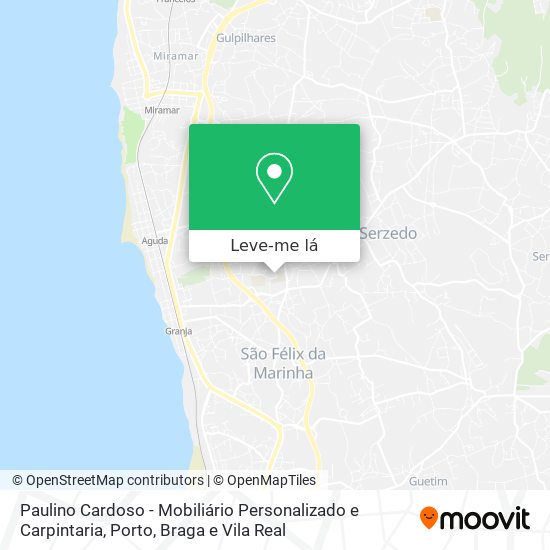 Paulino Cardoso - Mobiliário Personalizado e Carpintaria mapa