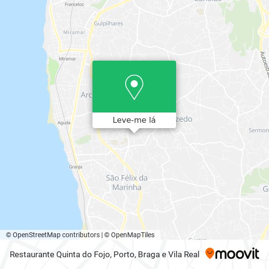 Restaurante Quinta do Fojo mapa