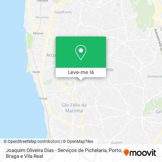 Joaquim Oliveira Dias - Serviços de Pichelaria mapa