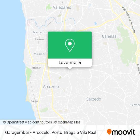 Garagembar - Arcozelo mapa
