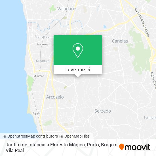 Jardim de Infância a Floresta Mágica mapa