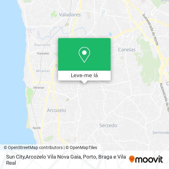 Sun City,Arcozelo Vila Nova Gaia mapa