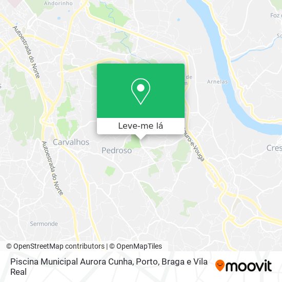 Piscina Municipal Aurora Cunha mapa