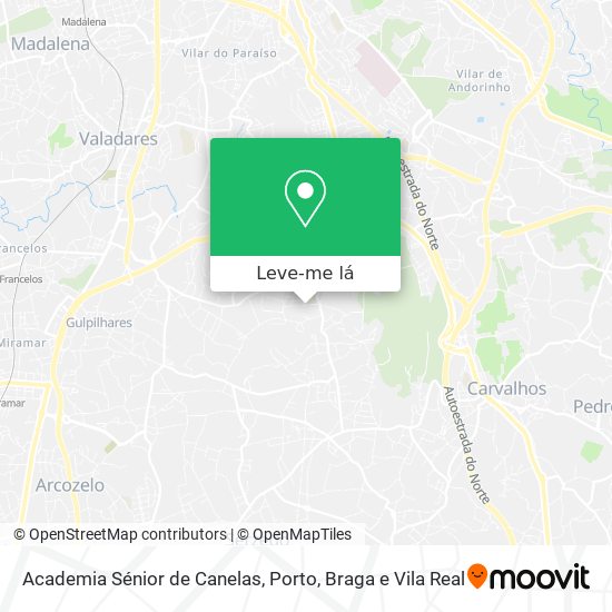 Academia Sénior de Canelas mapa