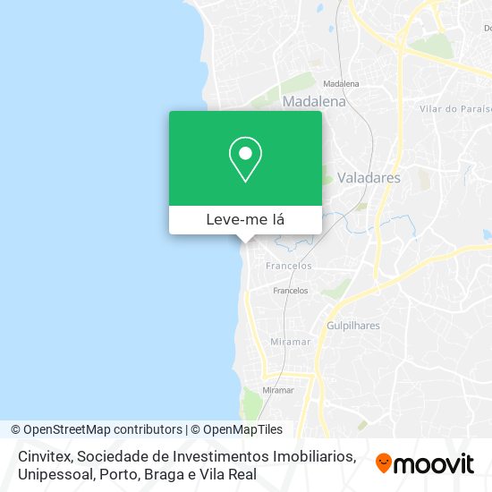 Cinvitex, Sociedade de Investimentos Imobiliarios, Unipessoal mapa