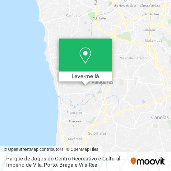 Parque de Jogos do Centro Recreativo e Cultural Império de Vila mapa