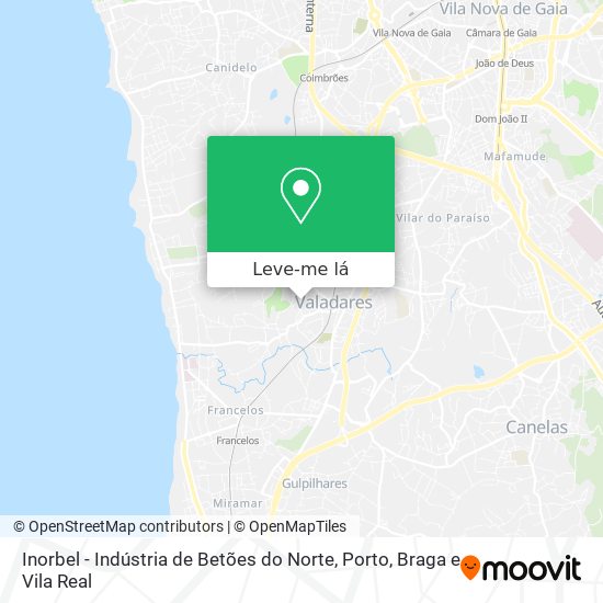 Inorbel - Indústria de Betões do Norte mapa