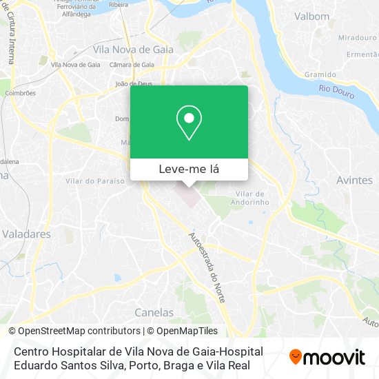 Centro Hospitalar de Vila Nova de Gaia-Hospital Eduardo Santos Silva mapa
