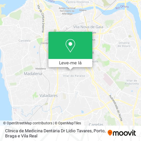 Clínica de Medicina Dentária Dr Lídio Tavares mapa