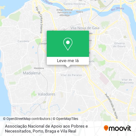 Associação Nacional de Apoio aos Pobres e Necessitados mapa