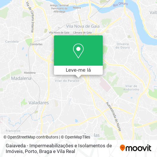 Gaiaveda - Impermeabilizações e Isolamentos de Imóveis mapa