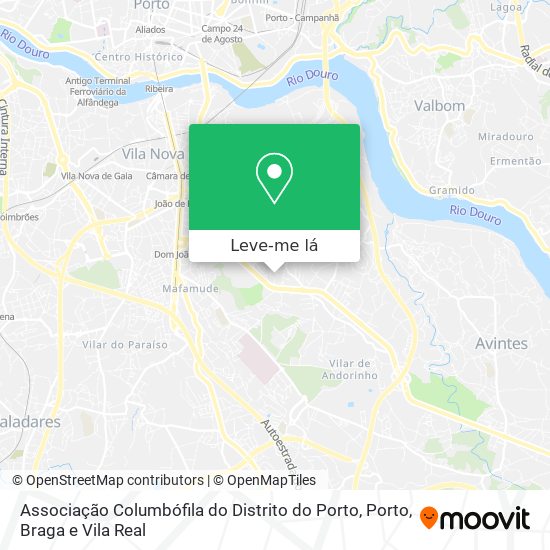 Associação Columbófila do Distrito do Porto mapa