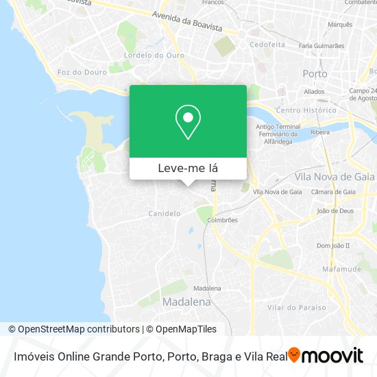 Imóveis Online Grande Porto mapa