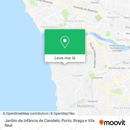 Jardim de Infância de Canidelo mapa