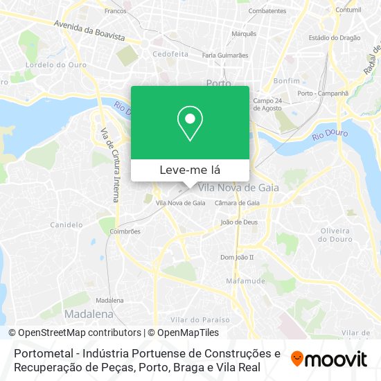 Portometal - Indústria Portuense de Construções e Recuperação de Peças mapa