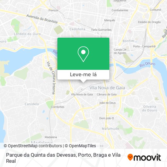 Parque da Quinta das Devesas mapa