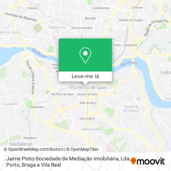 Jaime Pinto-Sociedade de Mediação Imobiliária, Lda mapa