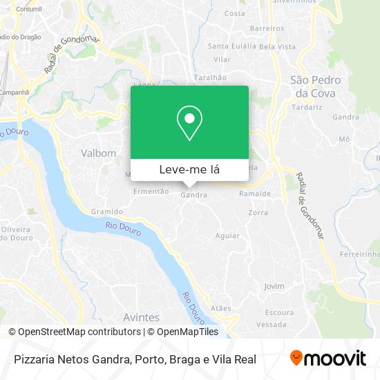 Pizzaria Netos Gandra mapa
