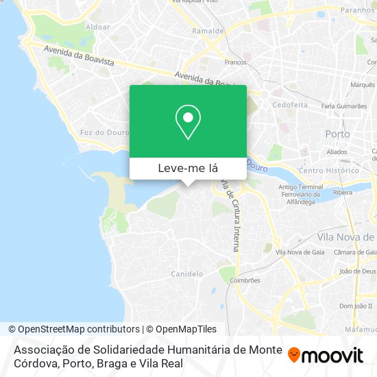 Associação de Solidariedade Humanitária de Monte Córdova mapa
