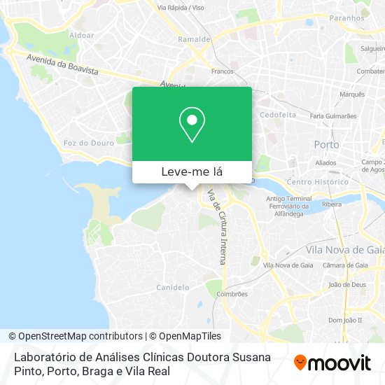 Laboratório de Análises Clínicas Doutora Susana Pinto mapa
