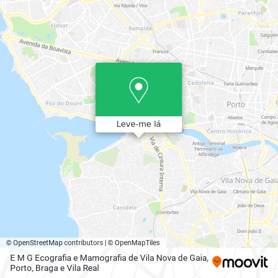 E M G Ecografia e Mamografia de Vila Nova de Gaia mapa