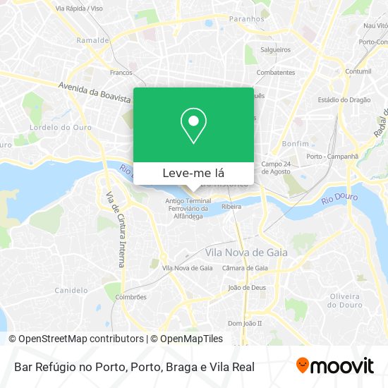 Bar Refúgio no Porto mapa